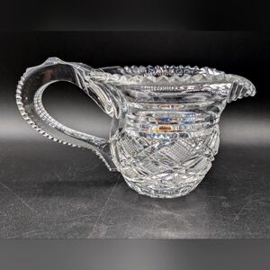 Waterford Crystal Hand Cut Creamer, Small Pitcher/Jug